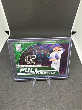 Panini Elite Full Throttle Randy Johnson Card - Green Holo